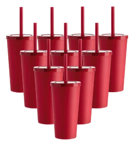Vaso Twister Rojo x12