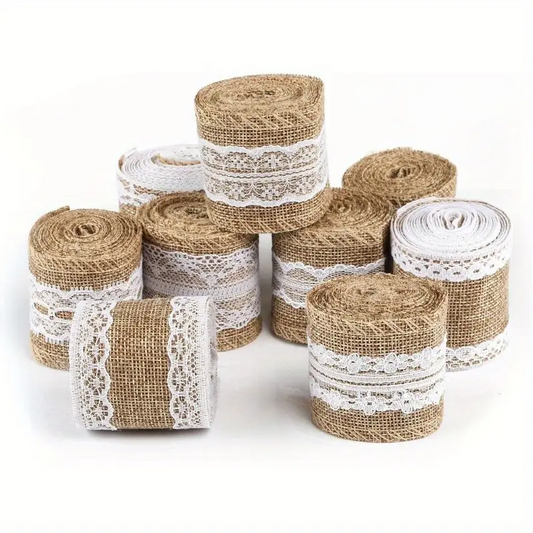 Cinta Arpillera Con Puntilla