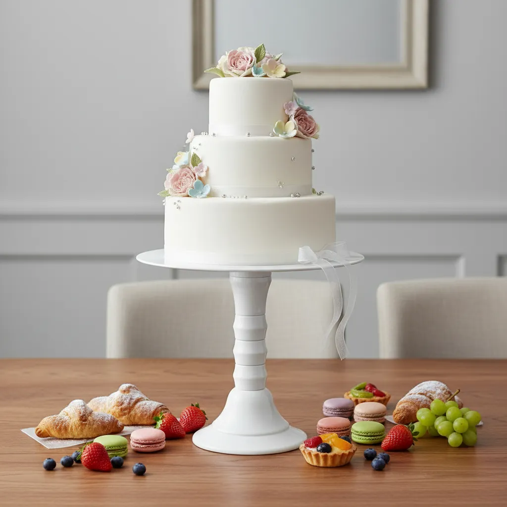 Soporte de Torta 32cm Blanco