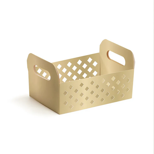 Cesta Con Asa Dorada  M x10